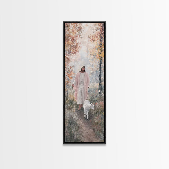 Path Of Mercy – Framed Canvas Print – Tall Narrow Wall Art – Christian Wall Art – Jesus Painting – Christian Art Canvas – Christmas Art