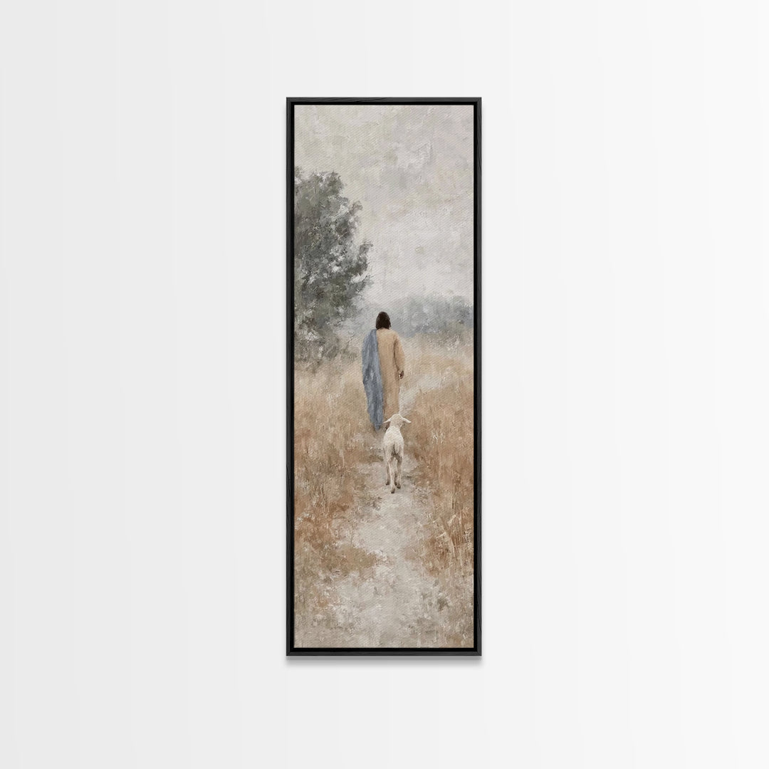 Dawn Of Promise | Framed Canvas Print | Skinny Art | Christian Art Canvas | Christian Wall Art | Jesus Painting | Christmas Art