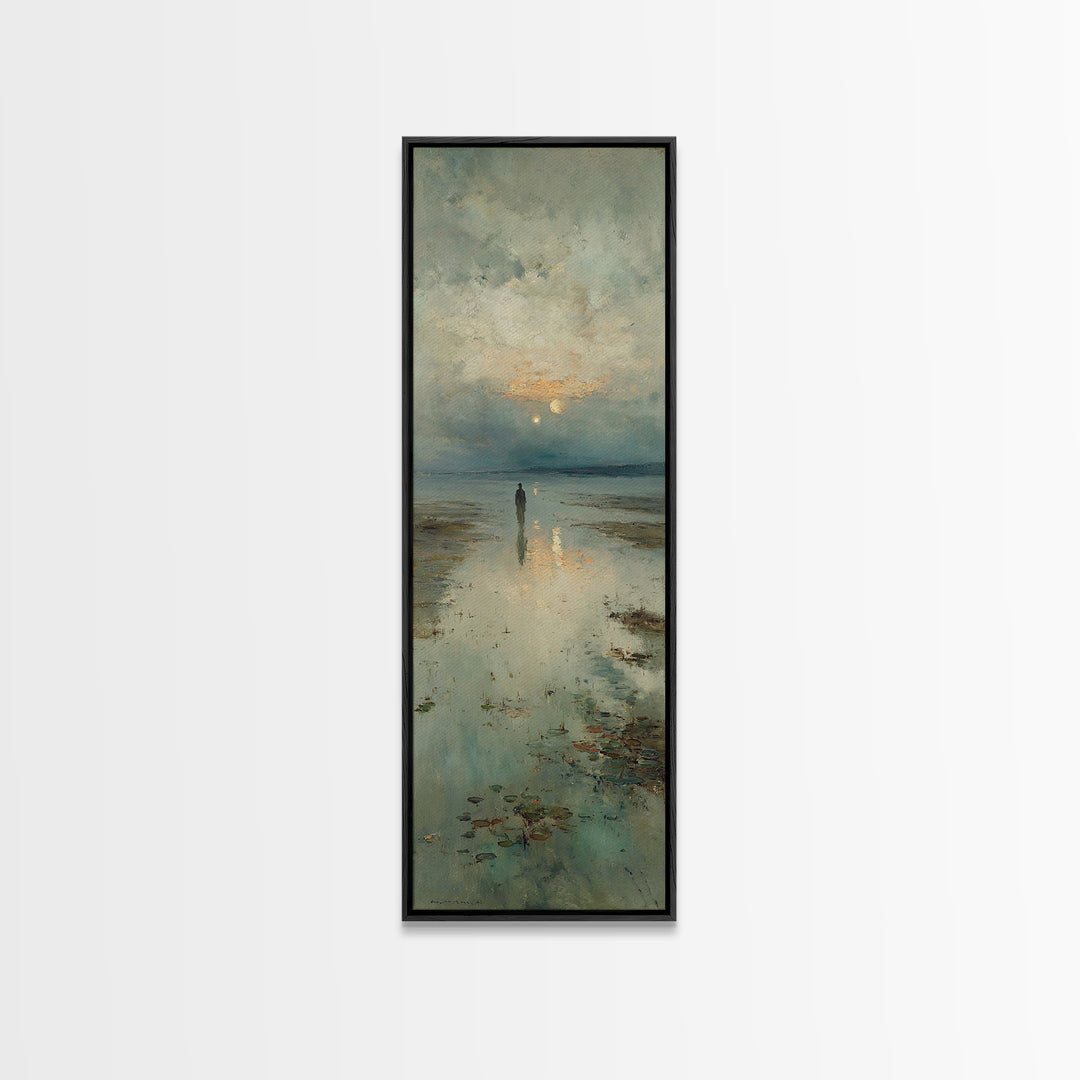 Light Of Peace – Framed Canvas Print – Narrow Art – Christian Wall Art – Jesus Painting – Christian Art Canvas – Christmas Art