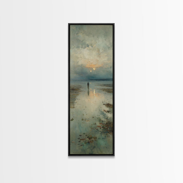 Light Of Peace – Framed Canvas Print – Narrow Art – Christian Wall Art – Jesus Painting – Christian Art Canvas – Christmas Art