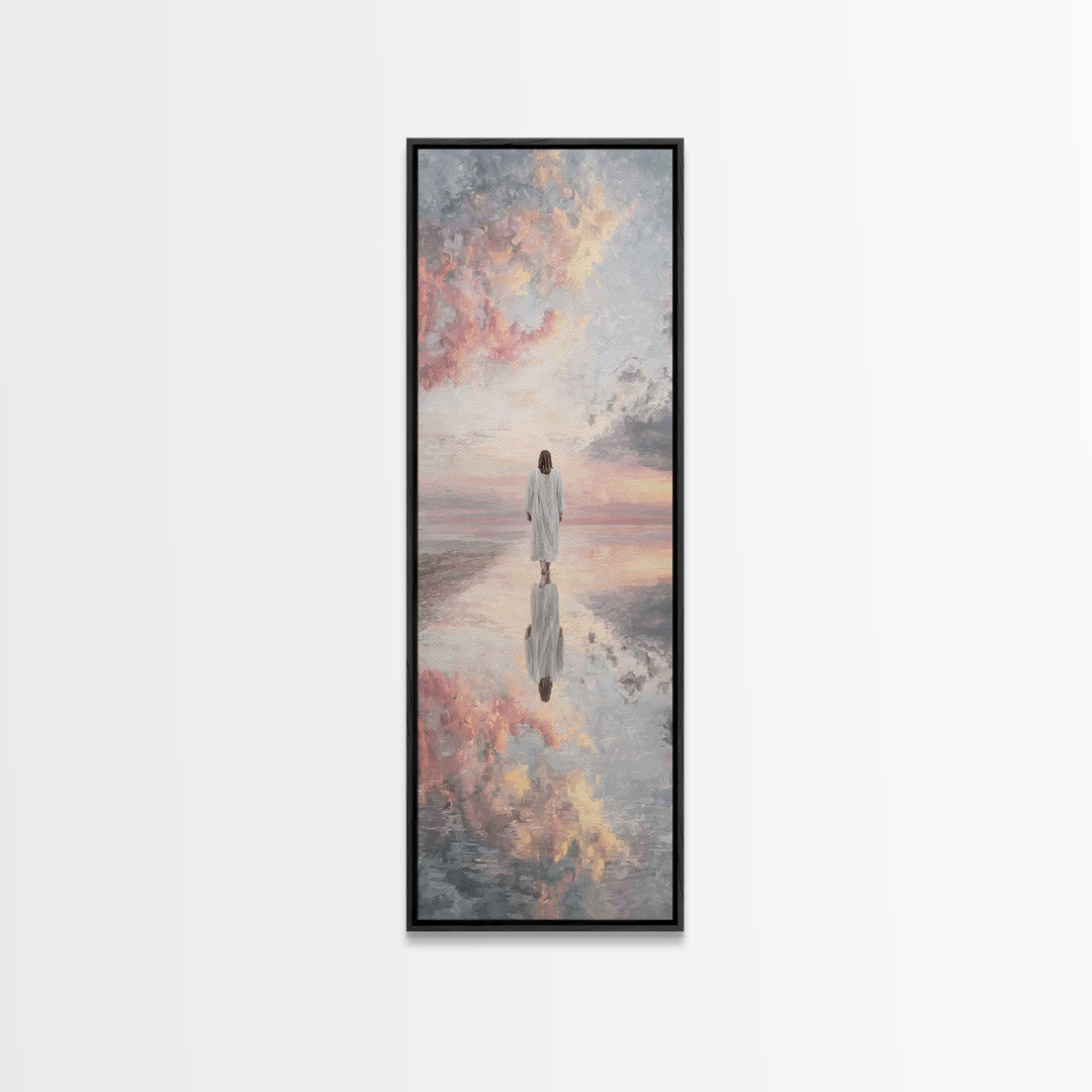 Shepherd’s Comfort – Framed Canvas Print – Skinny Art – Christian Art Canvas – Jesus Painting – Christian Wall Art – Christmas Art