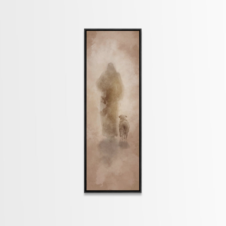 Forest Of Grace – Framed Canvas Print – Tall Skinny Art Print – Christian Wall Art – Jesus Painting – Christian Canvas – Christmas Art