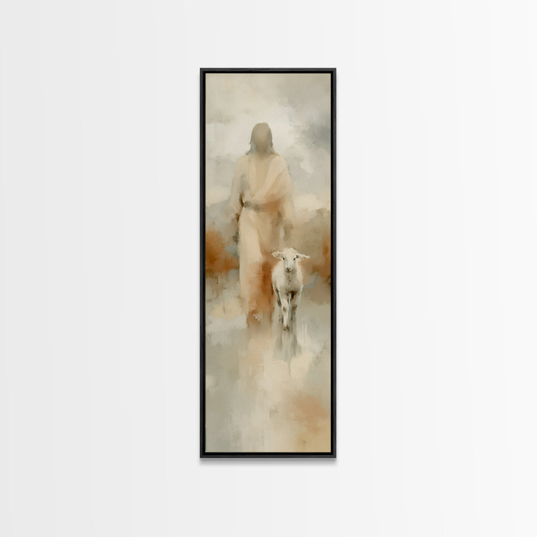 Soft Glory – Framed Canvas Print – Skinny Art – Christian Wall Art – Jesus Painting – Christian Art Canvas – Christmas Art