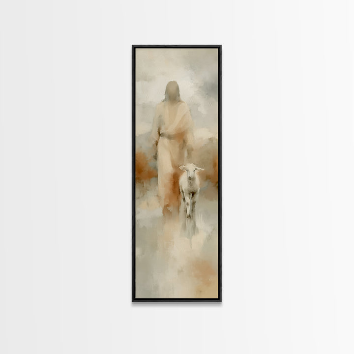 Soft Glory – Framed Canvas Print – Skinny Art – Christian Wall Art – Jesus Painting – Christian Art Canvas – Christmas Art