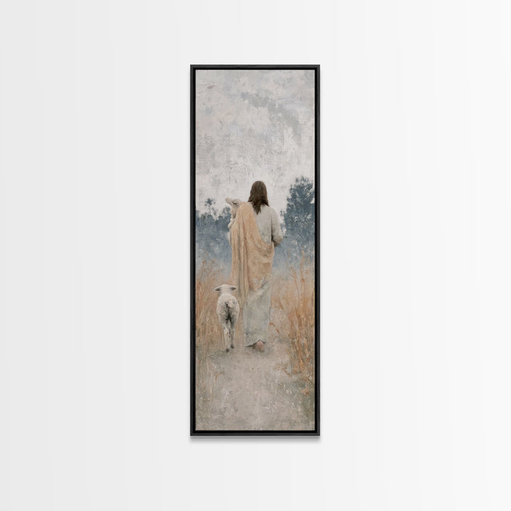 The Shepherd’s Road – Framed Canvas Print – Skinny Art – Christian Art Canvas – Jesus Painting – Christian Wall Art – Christian Art – Chris
