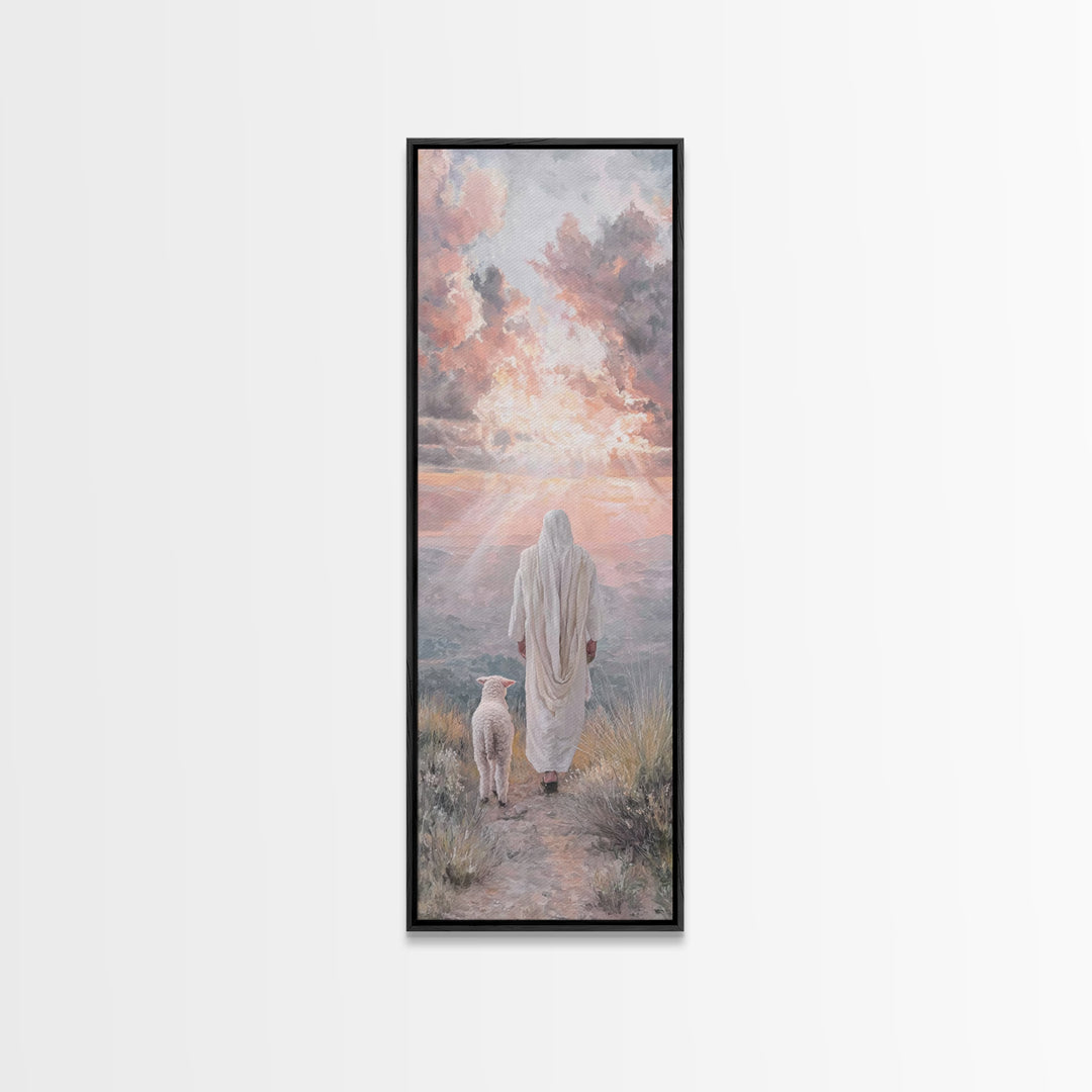Radiant Morning Shelter - Framed Canvas Print - Narrow Art - Christian Art Canvas - Christian Painting - Jesus Painting