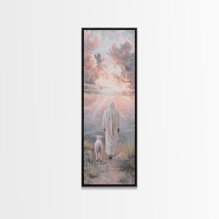 Radiant Morning Shelter - Framed Canvas Print - Narrow Art - Christian Art Canvas - Christian Painting - Jesus Painting