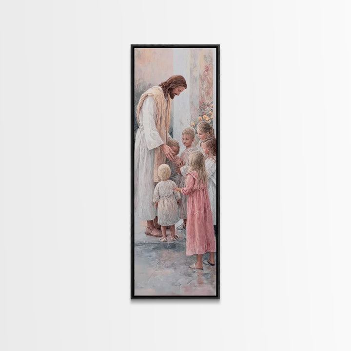 Children Of Promise | Framed Canvas Print | Christian Wall Art | Christian Art Canvas | Christian Painting | Christian Decor | Narrow Art