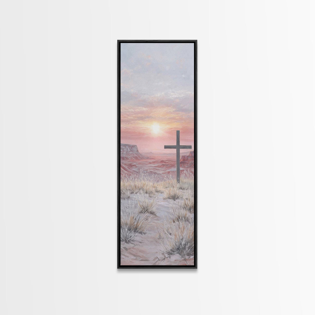 Sunrise Of Grace – Framed Canvas Print – Skinny Art – Christian Wall Art – Christian Art Canvas – Christian Decoration – Abstract Christian