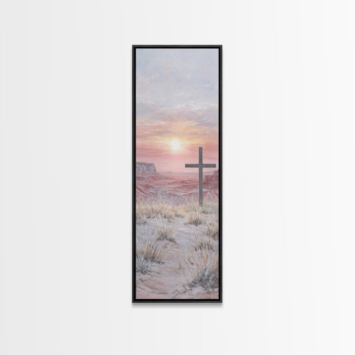 Sunrise Of Grace – Framed Canvas Print – Skinny Art – Christian Wall Art – Christian Art Canvas – Christian Decoration – Abstract Christian