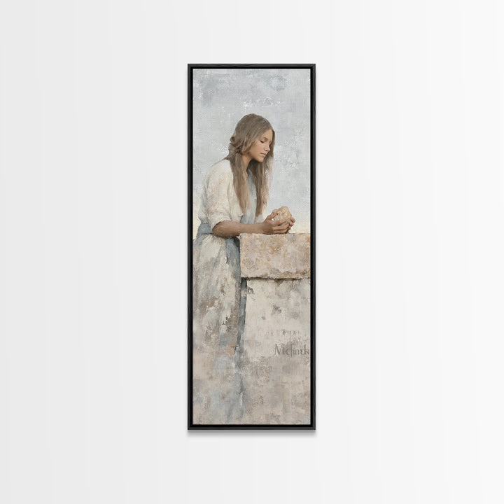 Light Of Grace | Framed Canvas Print | Tall Skinny Art Print | Christian Art | Christian Art Canvas | Christian Wall Art | Christian Painti