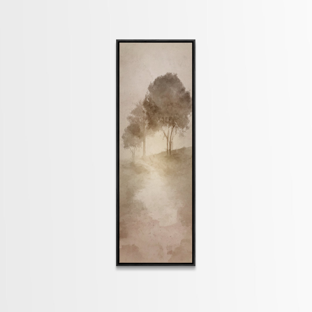 Autumn Stillness, Framed Canvas Print, Tall Skinny Art Print, Christian Art, Christian Painting, Christian Art Canvas, Christian Wall Art