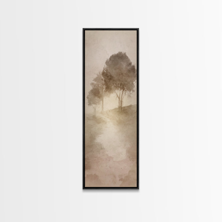 Autumn Stillness, Framed Canvas Print, Tall Skinny Art Print, Christian Art, Christian Painting, Christian Art Canvas, Christian Wall Art