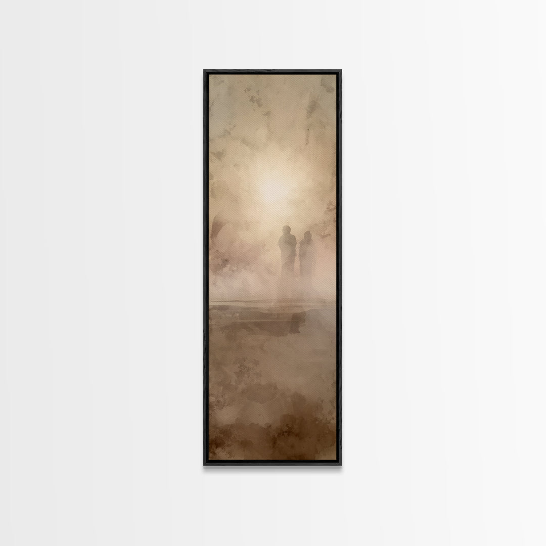 Sacred Horizon | Framed Canvas Print | Christian Wall Art | Tall Skinny Art Print | Christian Art Canvas | Christmas Art