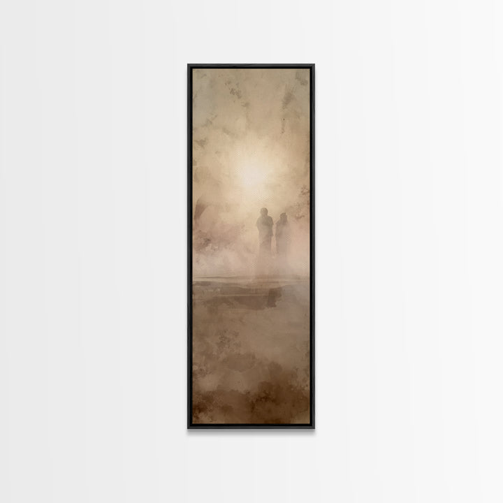 Sacred Horizon | Framed Canvas Print | Christian Wall Art | Tall Skinny Art Print | Christian Art Canvas | Christmas Art