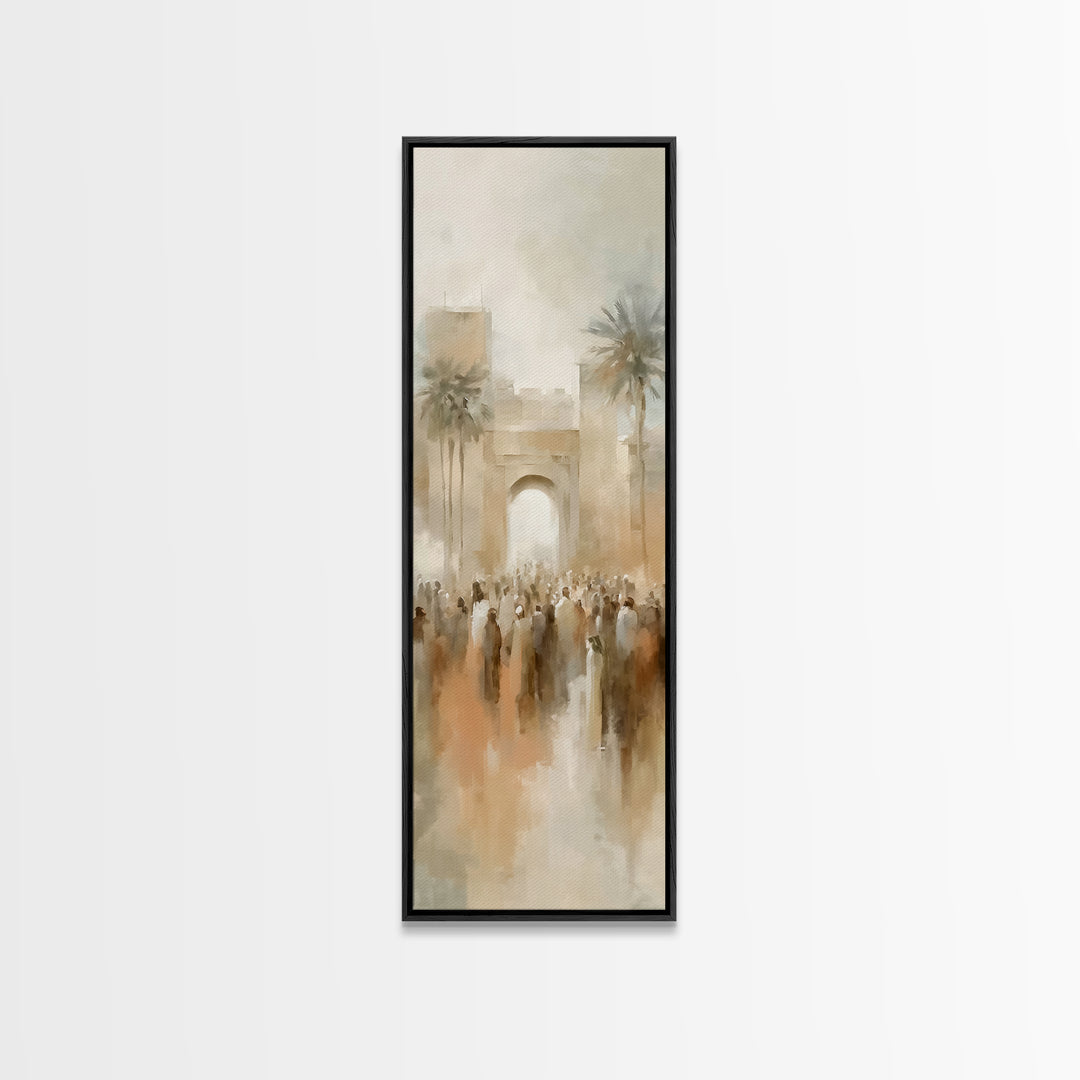 Gate Of Hosanna – Framed Canvas Print – Skinny Art – Christian Wall Art – Christian Art Canvas – Christian Christmas Art – Jesus Painting