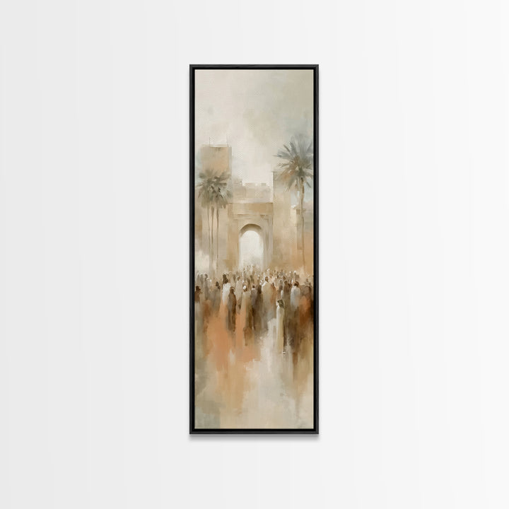 Gate Of Hosanna – Framed Canvas Print – Skinny Art – Christian Wall Art – Christian Art Canvas – Christian Christmas Art – Jesus Painting