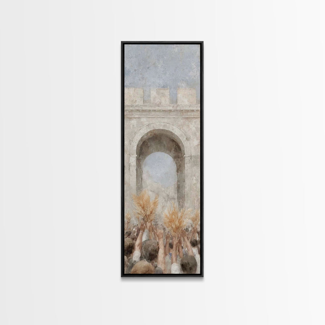 Wheat Offering Praise – Framed Canvas Print – Narrow Art – Christian Art Canvas – Christian Wall Art – Christmas Art – Christian Gift Ideas