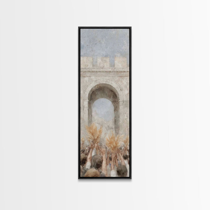 Wheat Offering Praise – Framed Canvas Print – Narrow Art – Christian Art Canvas – Christian Wall Art – Christmas Art – Christian Gift Ideas