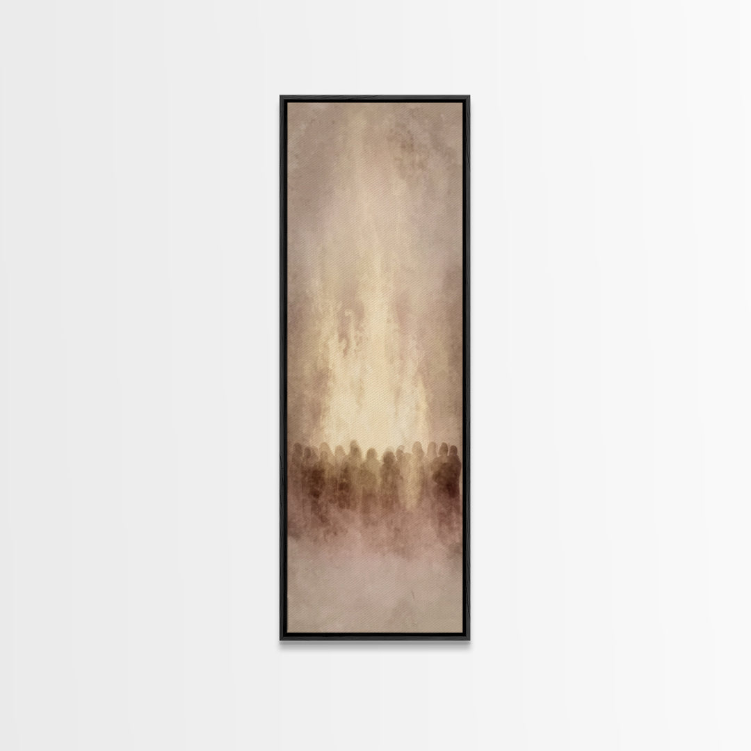 Heaven’s Gentle Path – Framed Canvas Print – Skinny Art – Christian Painting – Jesus Wall Art – Christian Art Gift – Christmas Art Prints