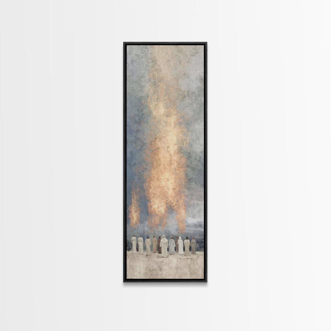 Cloudborne Glory, Framed Canvas Print, Tall Skinny Art Print, Christian Art Canvas, Jesus Painting, Christian Wall Art, Christian Decor