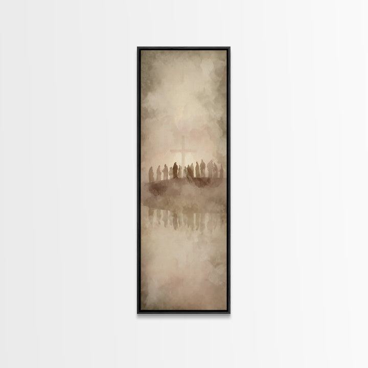 Ascension Flame – Framed Canvas Print – Skinny Art – Christian Art Canvas – Jesus Painting – Christian Wall Art – Modern Christian Art