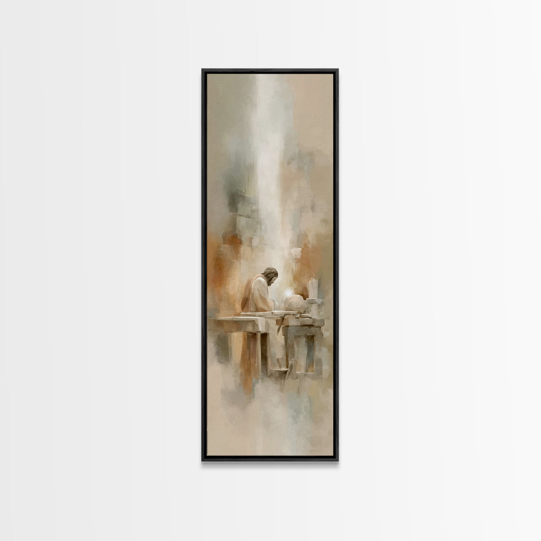 Sacred Craft – Framed Canvas Print – Skinny Art – Christian Art Canvas – Christian Wall Art – Jesus Painting – Modern Christian Art