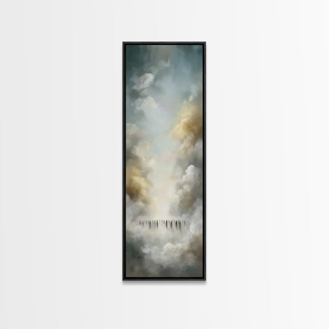 Ascension Crowd Reverence – Framed Canvas Print – Skinny Art – Christian Art Canvas – Christian Painting – Christian Wall Art – Christian C