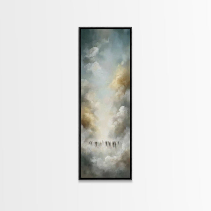 Ascension Crowd Reverence – Framed Canvas Print – Skinny Art – Christian Art Canvas – Christian Painting – Christian Wall Art – Christian C