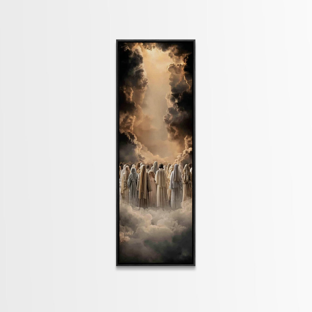 Celestial Summit – Framed Canvas Print – Tall Narrow Wall Art – Christian Art – Christian Art Canvas – Jesus Art Print – Christian Painting