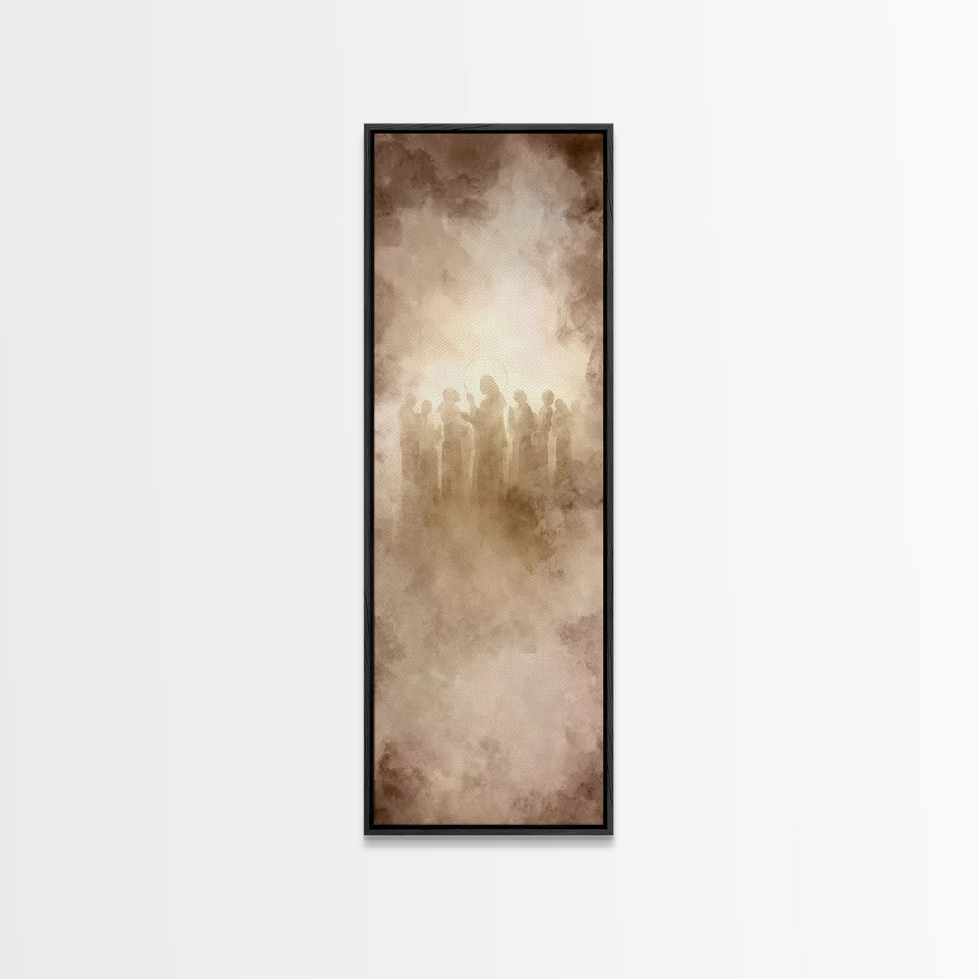 Cloudborn Halo Light – Framed Canvas Print – Tall Skinny Art Print – Christian Wall Art – Christian Art Canvas – Jesus Art Print – Christia