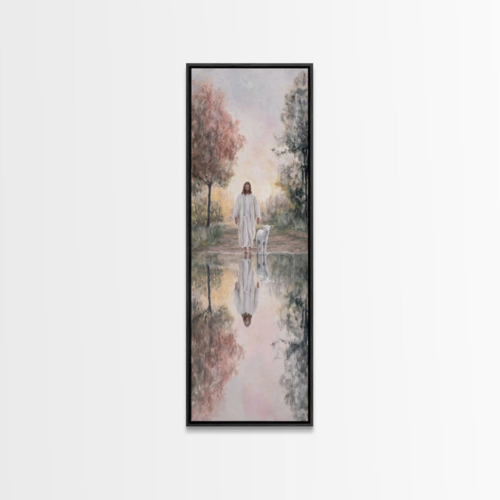 Path Of Light – Framed Canvas Print – Christian Wall Art – Jesus Christmas Art – Christian Art – Narrow Art