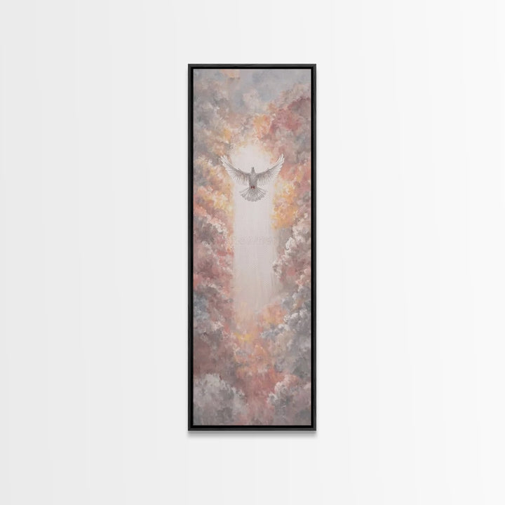 Dawn Of The Spirit – Framed Canvas Print – Christian Art Canvas – Christian Wall Art – Tall Skinny Art Print – Christmas Art – Christian Gi