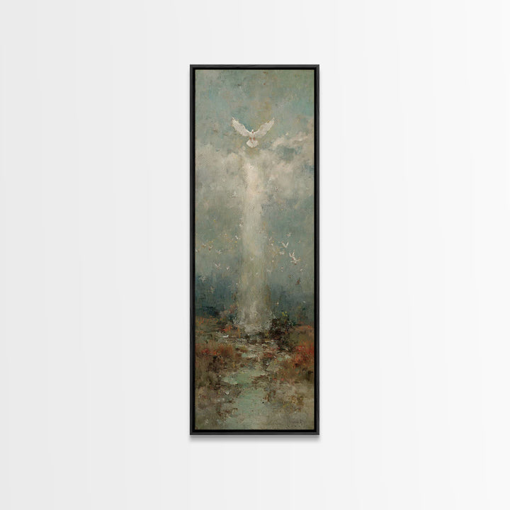 Heavenly Dove – Framed Canvas Print – Christian Wall Art – Christian Art Canvas – Jesus Painting – Christmas Art – Christian Decor – Art –