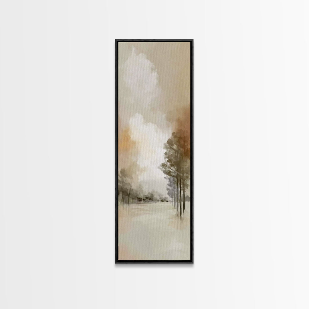 Soft Morning Path | Framed Canvas Print | Christian Wall Art | Christian Art Canvas | Narrow Art | Minimalist Christian Art | Christian Gif