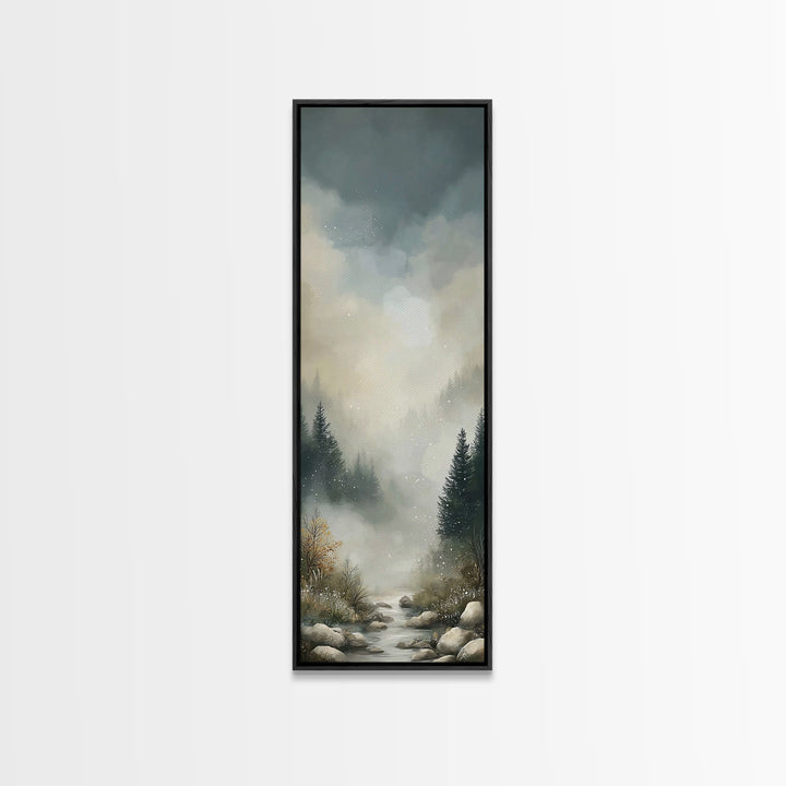 River Valley Calm – Framed Canvas Print – Christian Art Canvas – Christian Wall Art – Tall Skinny Art Print – Christian Decor – Christian G