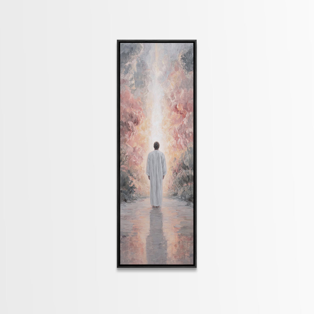 Heavenward Dawn, Framed Canvas Print, Christian Art Canvas, Christian Wall Art, Skinny Art, Modern Christian Art, Christian Gift