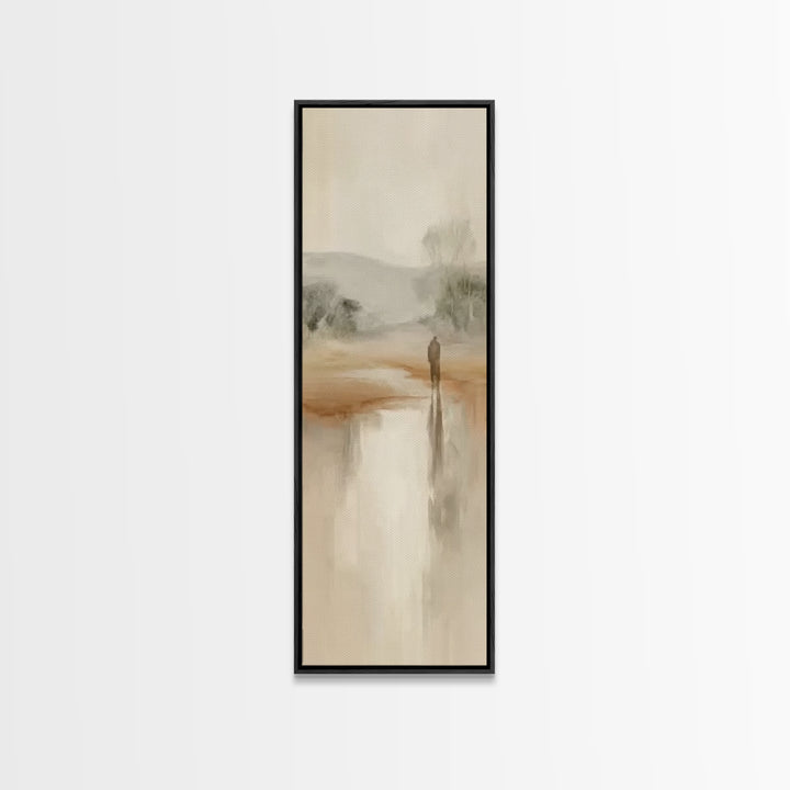 Desert Dawn Mercy – Framed Canvas Print – Christian Art Canvas – Modern Christian Art – Tall Narrow Wall Art – Jesus Painting