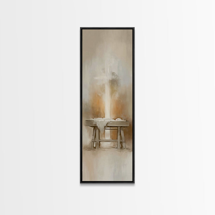 Gentle Holy Night | Framed Canvas Print | Christian Wall Art | Christian Art Canvas | Jesus Painting | Christmas Art | Christian Decor | Ar