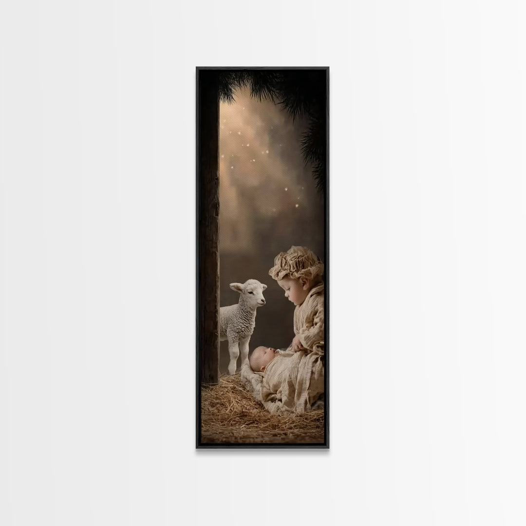 Child Of Peace – Framed Canvas Print – Christian Wall Art – Christian Art Canvas – Jesus Painting – Tall Narrow Wall Art