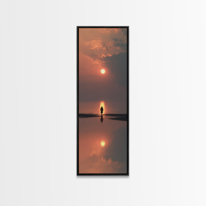 Heavenly Morning Walk – Framed Canvas Print – Christian Wall Art – Christian Art Canvas – Jesus Painting – Tall Narrow Wall Art