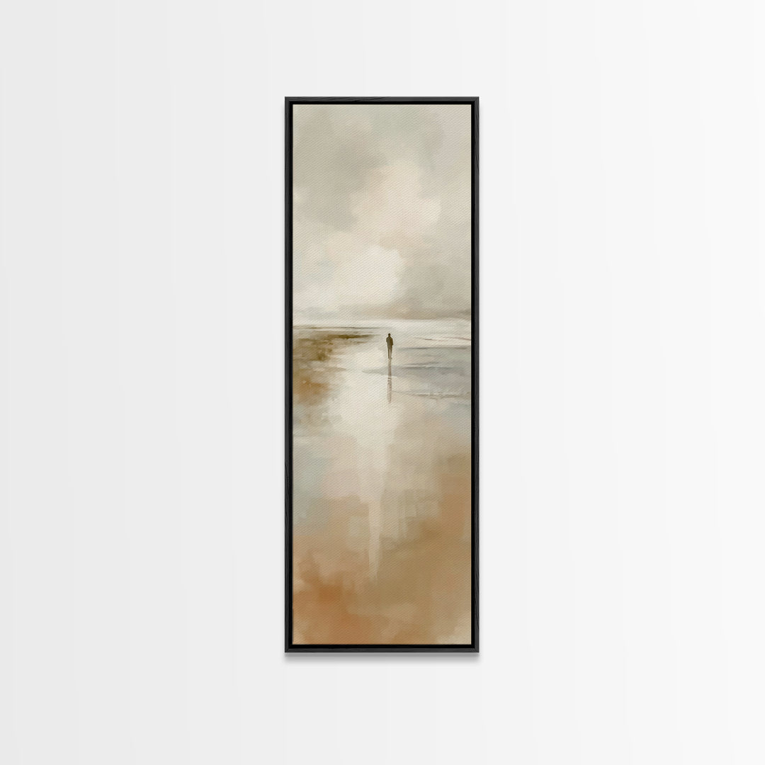 Eternal Horizon Calm – Framed Canvas Print – Christian Wall Art – Christian Art Canvas – Jesus Painting – Tall Narrow Wall Art