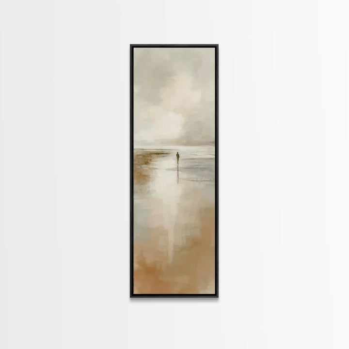Eternal Horizon Calm – Framed Canvas Print – Christian Wall Art – Christian Art Canvas – Jesus Painting – Tall Narrow Wall Art