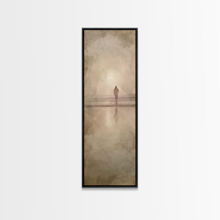 Solitude Of Grace – Framed Canvas Print – Christian Wall Art – Jesus Painting – Christian Art Canvas – Tall Narrow Wall Art