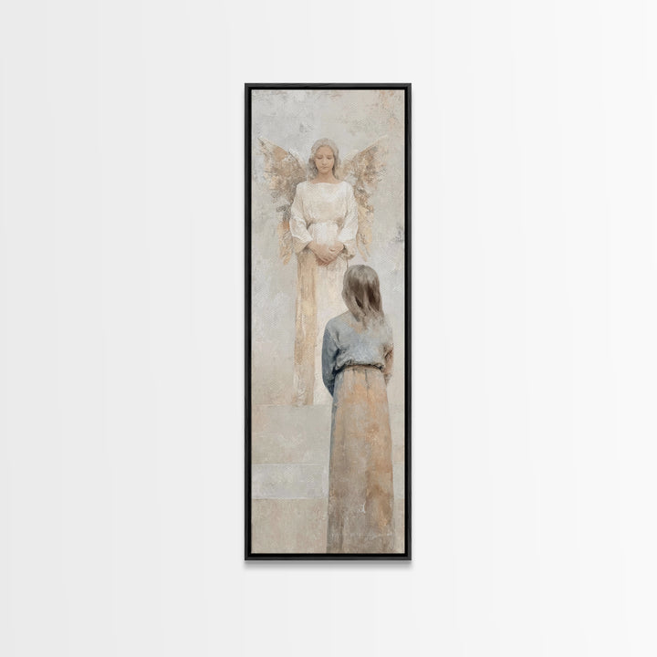 Holy Light | Framed Canvas Print | Skinny Art | Christian Art Canvas | Christian Wall Art | Christmas Art | Jesus Painting | Christian Deco