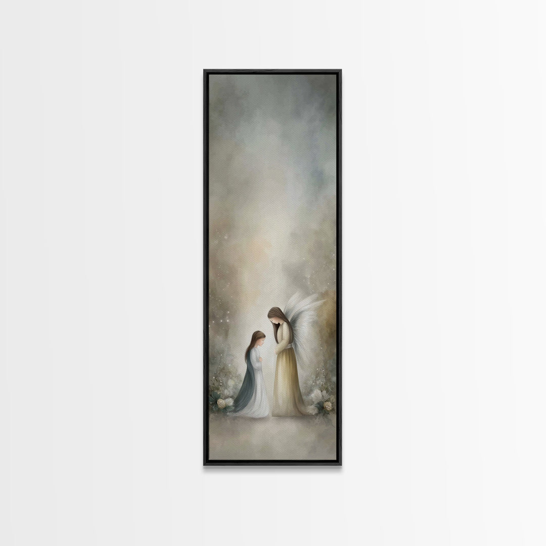 Radiant Herald | Framed Canvas Print | Tall Narrow Wall Art | Christian Art | Christmas Art | Christian Art Canvas | Jesus Painting