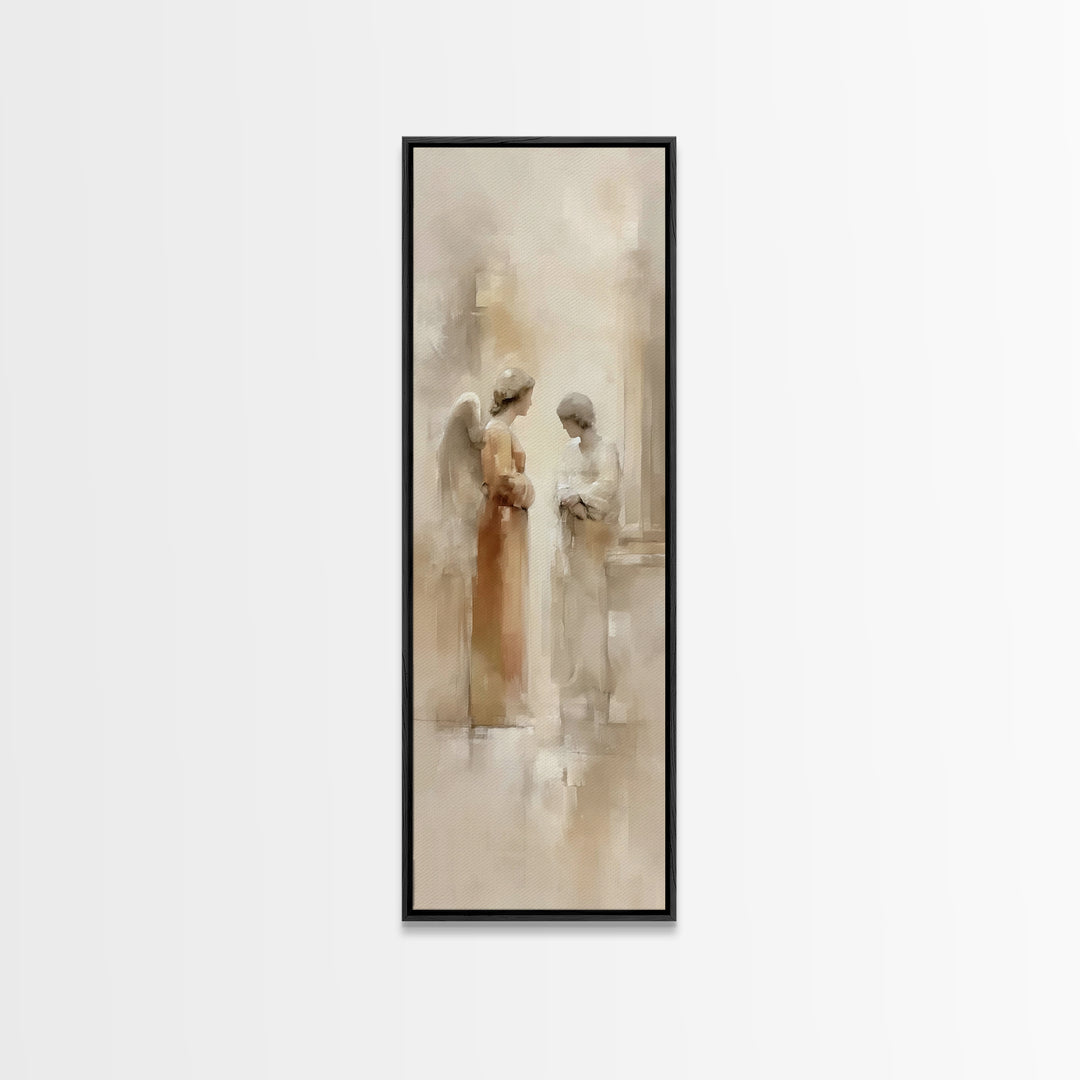 Heavenly Communion – Framed Canvas Print – Tall Skinny Art Print – Christian Art Canvas – Christian Wall Art – Subtle Christian Art – Chris