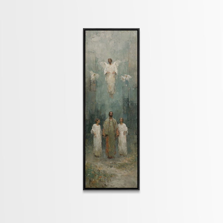 Eternal Gathering | Framed Canvas Print | Narrow Art | Christian Art Canvas | Christian Wall Art | Jesus Painting | Christian Art