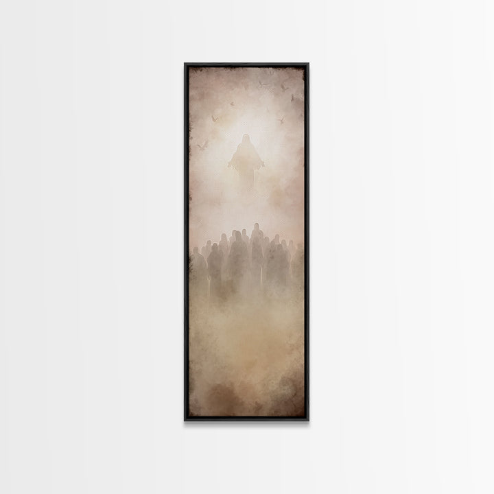 Ascension Vision – Framed Canvas Print – Skinny Art – Christian Art Canvas – Christian Wall Art – Modern Christian Art – Christian Painting