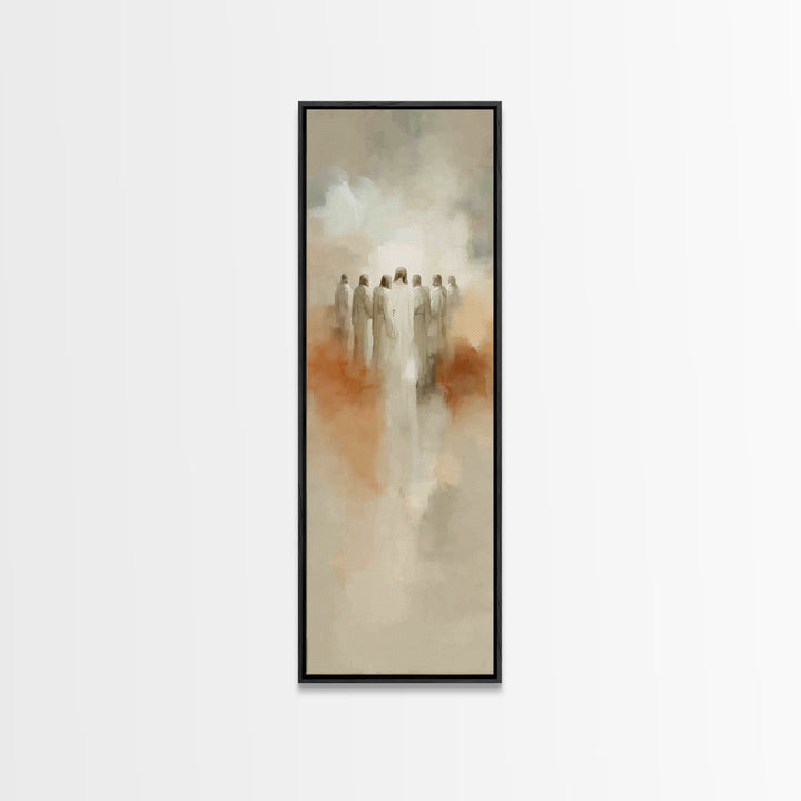 Heavenly Host | Framed Canvas Print | Tall Narrow Wall Art | Christian Art Canvas | Christian Wall Art | Jesus Painting | Christian Art